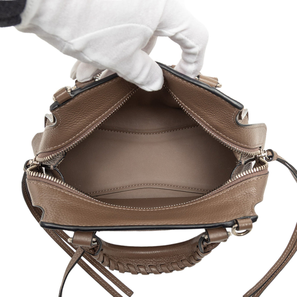 Mini Grained Calfskin Motocross Neo Classic City Satchel