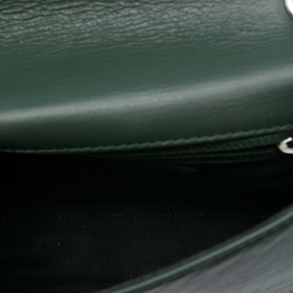 Quilted Calfskin Chain Embossed Flap