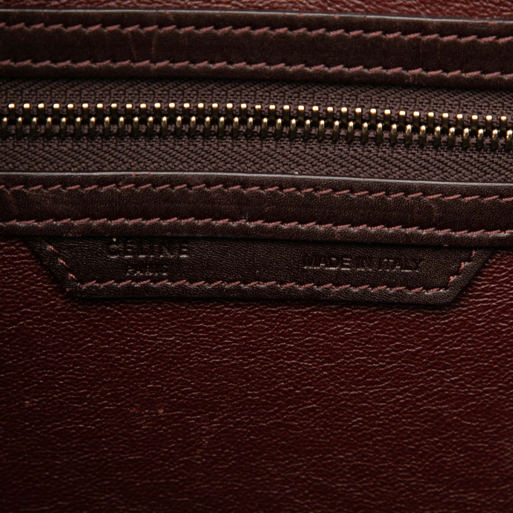 Mini Tricolor Leather Luggage Tote