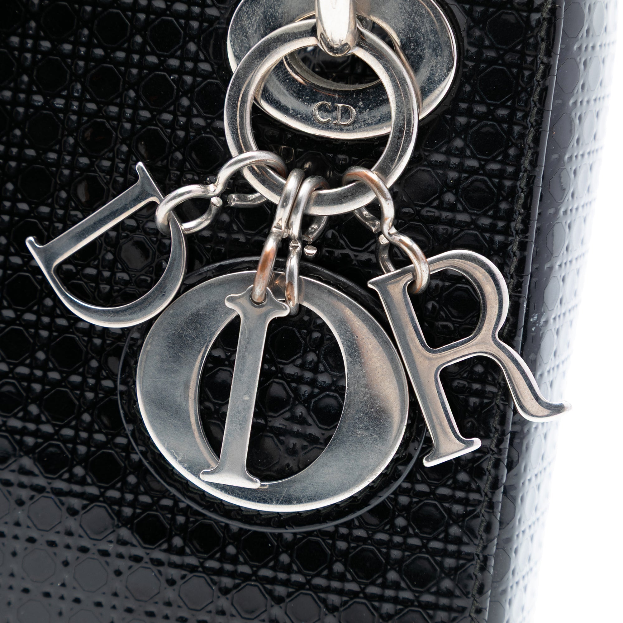 Mini Metallic Patent Microcannage Lady Dior