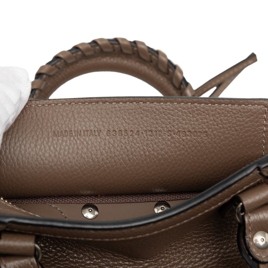 Mini Grained Calfskin Motocross Neo Classic City Satchel