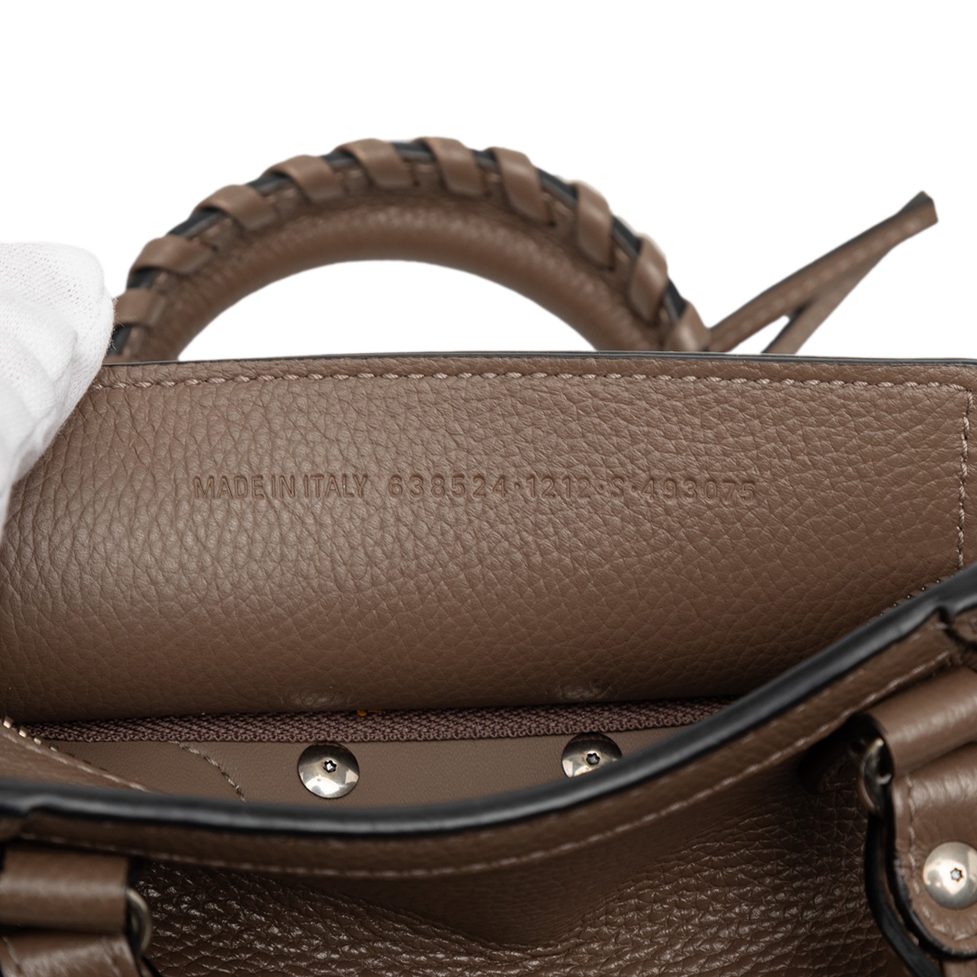 Mini Grained Calfskin Motocross Neo Classic City Satchel