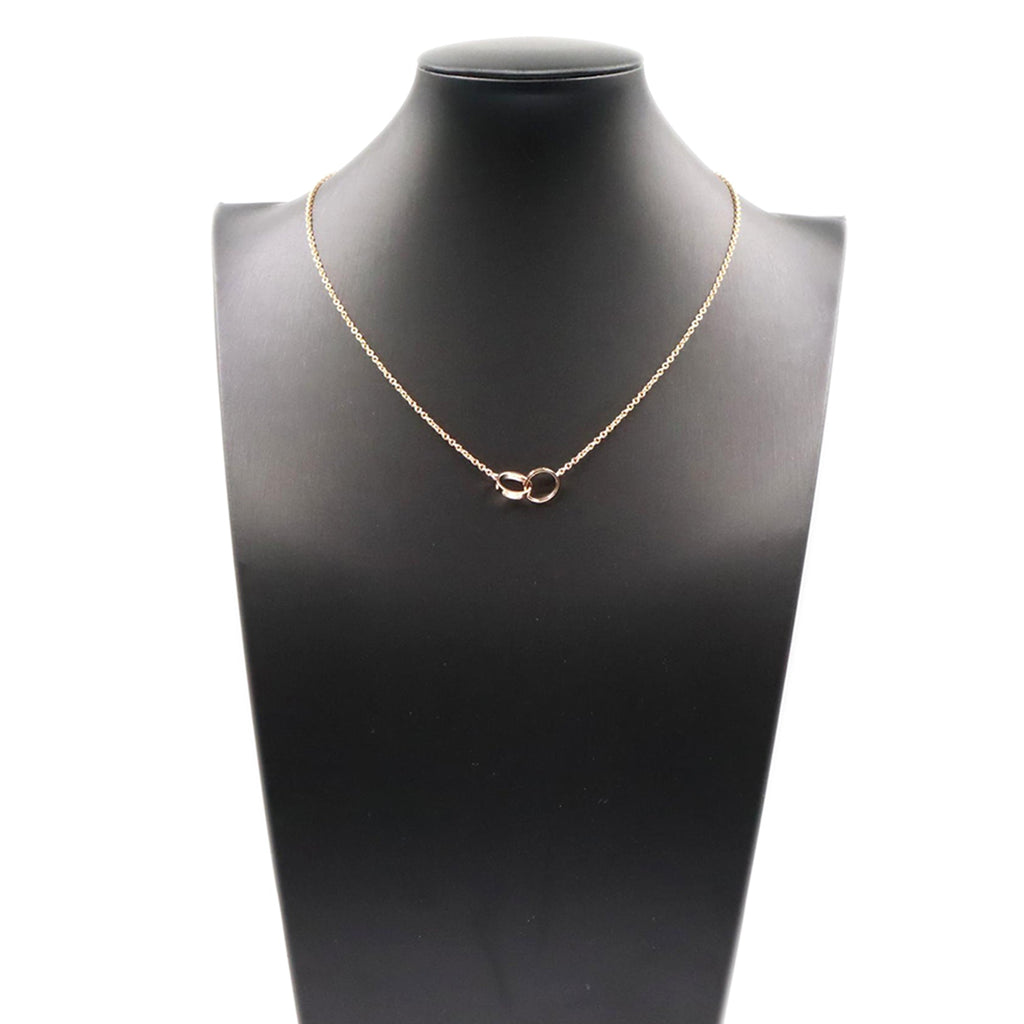 18K Rose Gold Love Interlocking Necklace