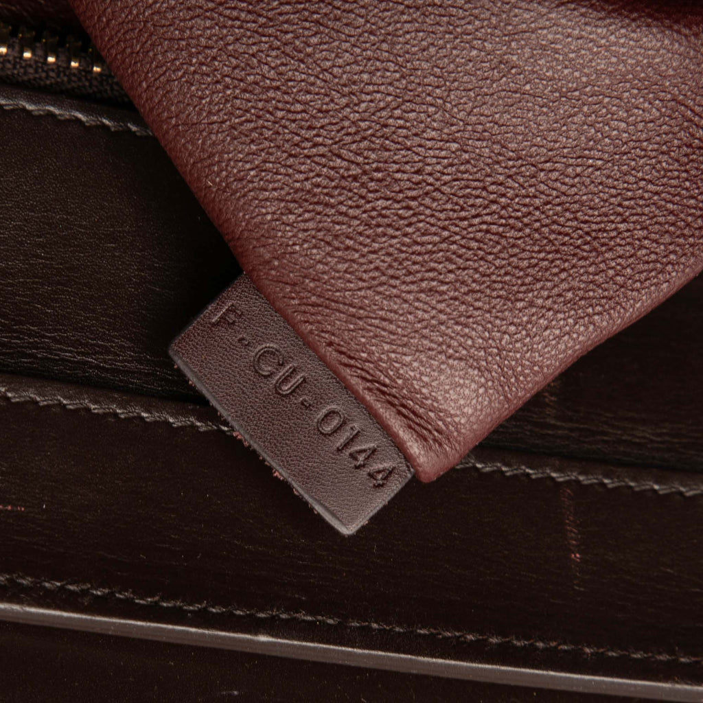 Mini Tricolor Leather Luggage Tote