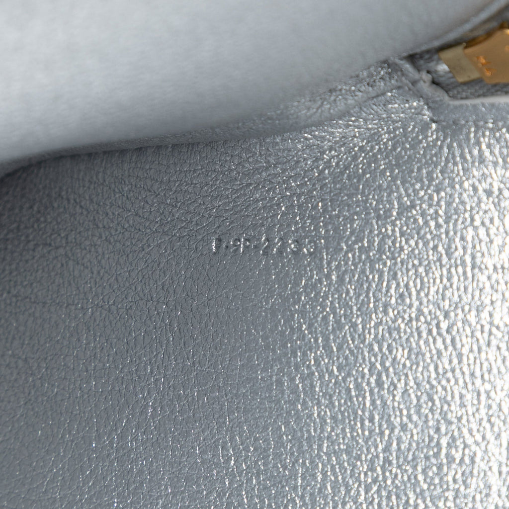 Metallic Calfskin Cuir Triomphe Zip Pouch