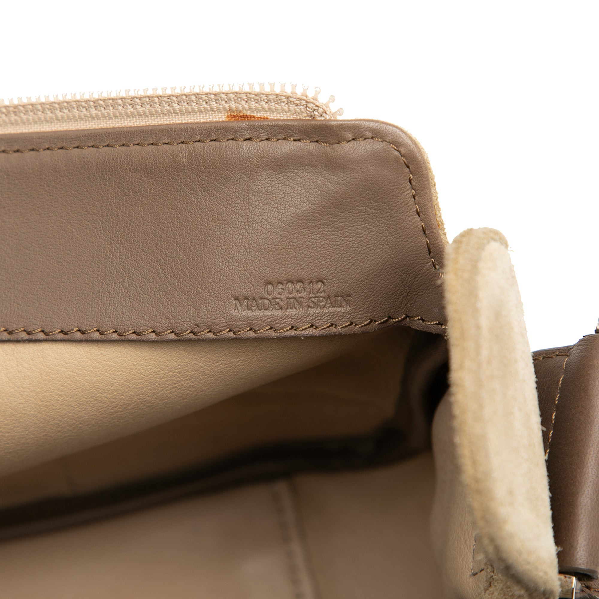 Suede Anagram Shoulder Bag