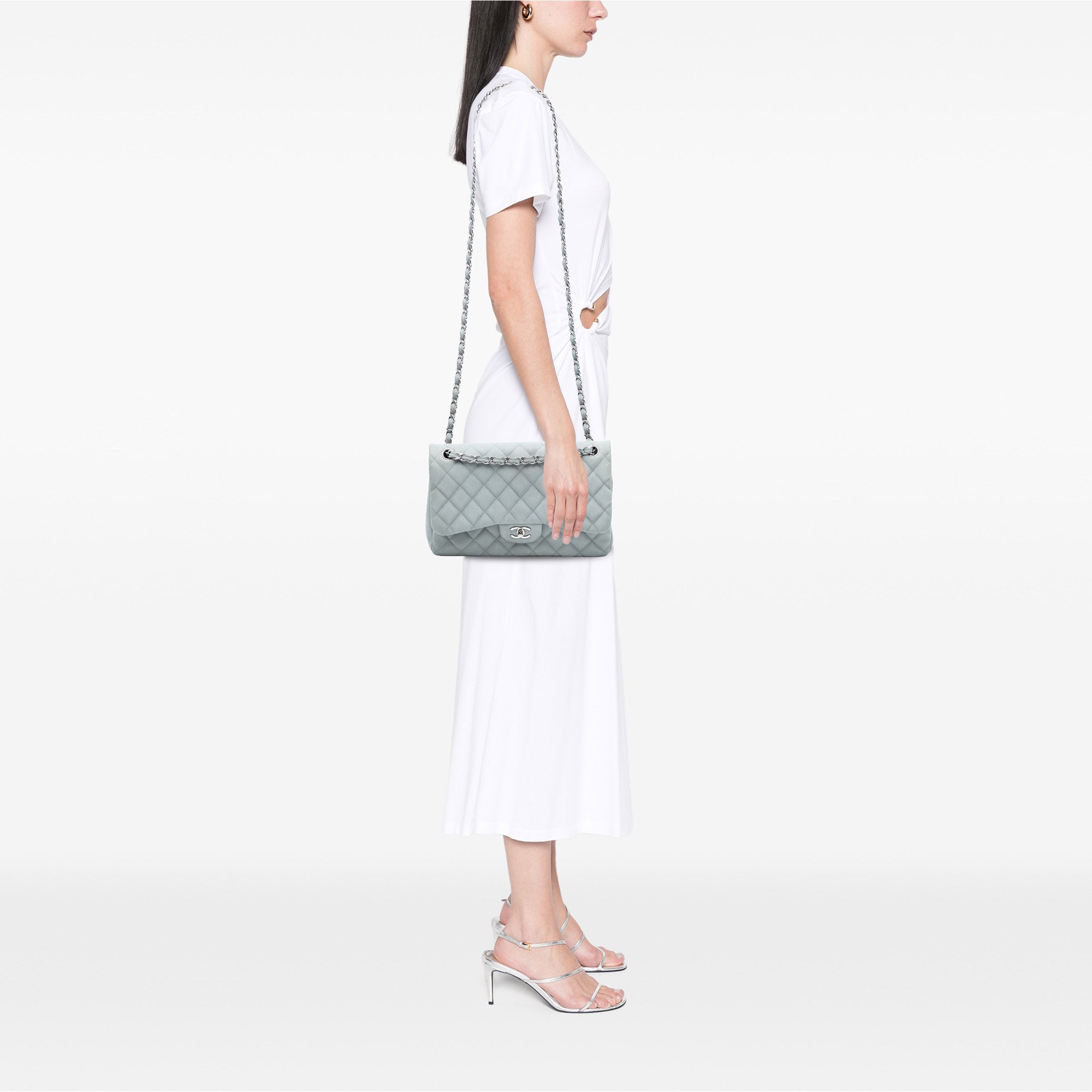 Jumbo Classic Caviar Double Flap