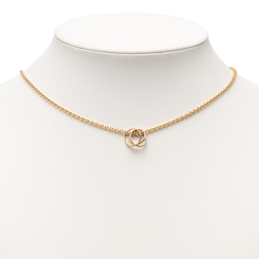18K Tricolor Gold Trinity Chain Necklace