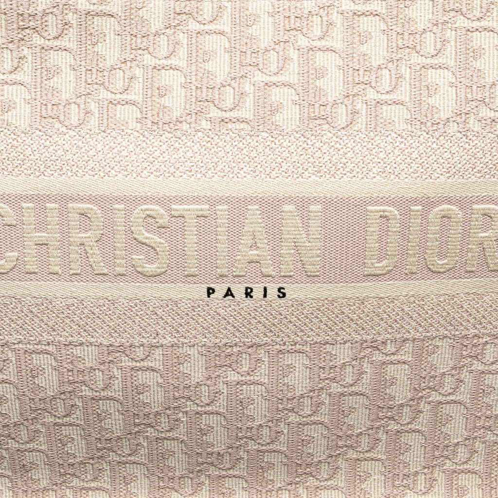 Medium Oblique Embroidered Canvas Book Tote