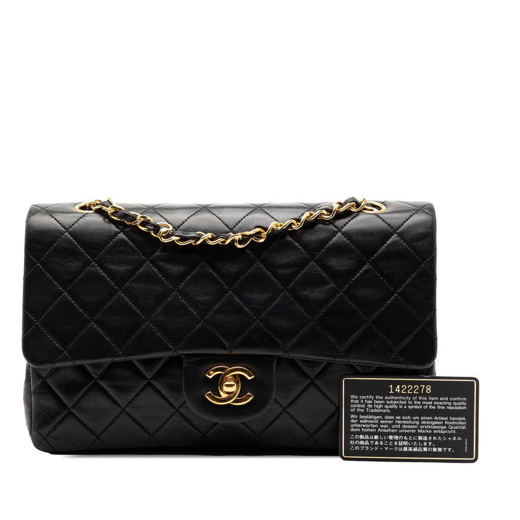 Medium Classic Lambskin Double Flap