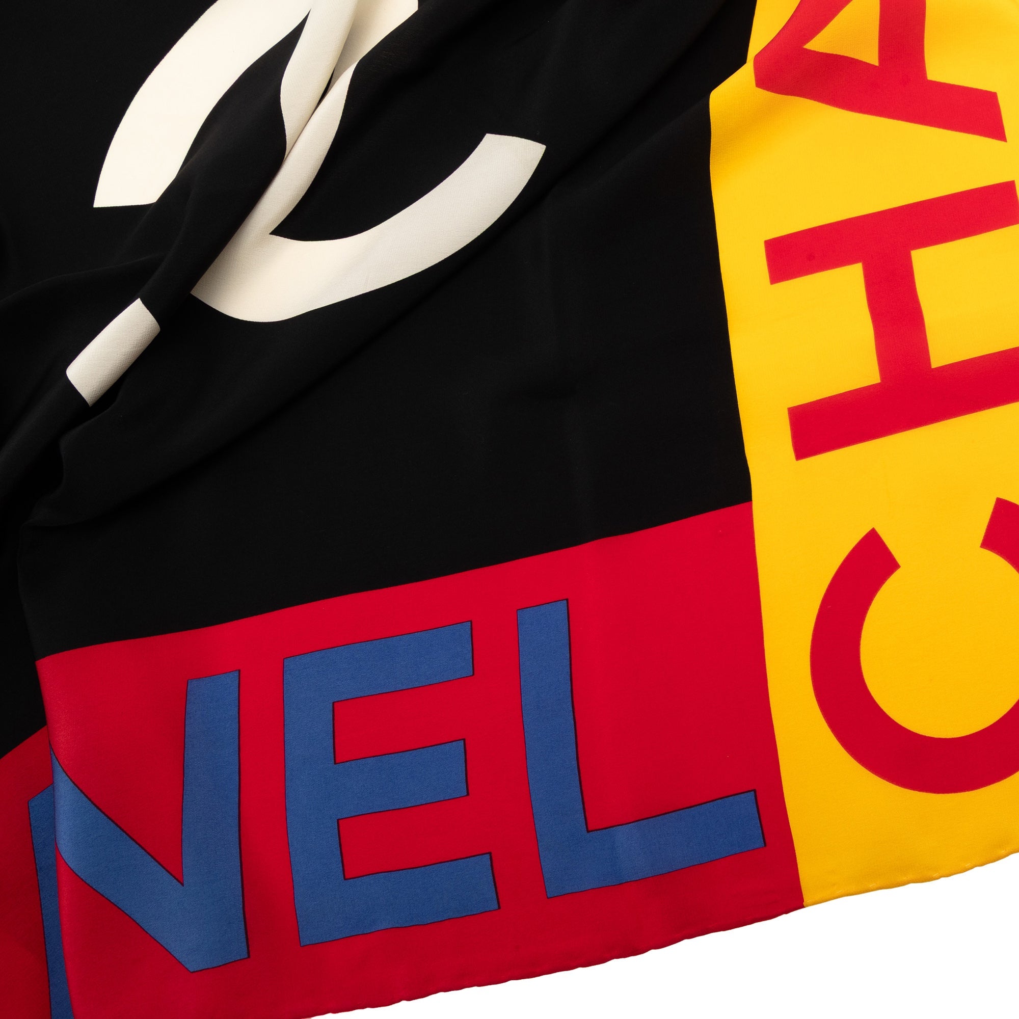 Logo Printed Silk Scarf