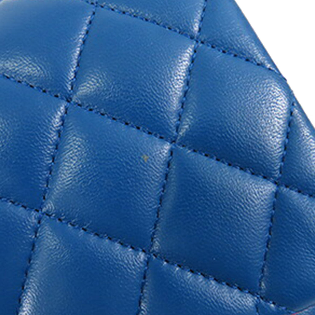 Medium Classic Lambskin Rainbow Hardware Double Flap